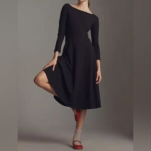 REFORMATION Wiley Knit Dress in Black Size Small NWT